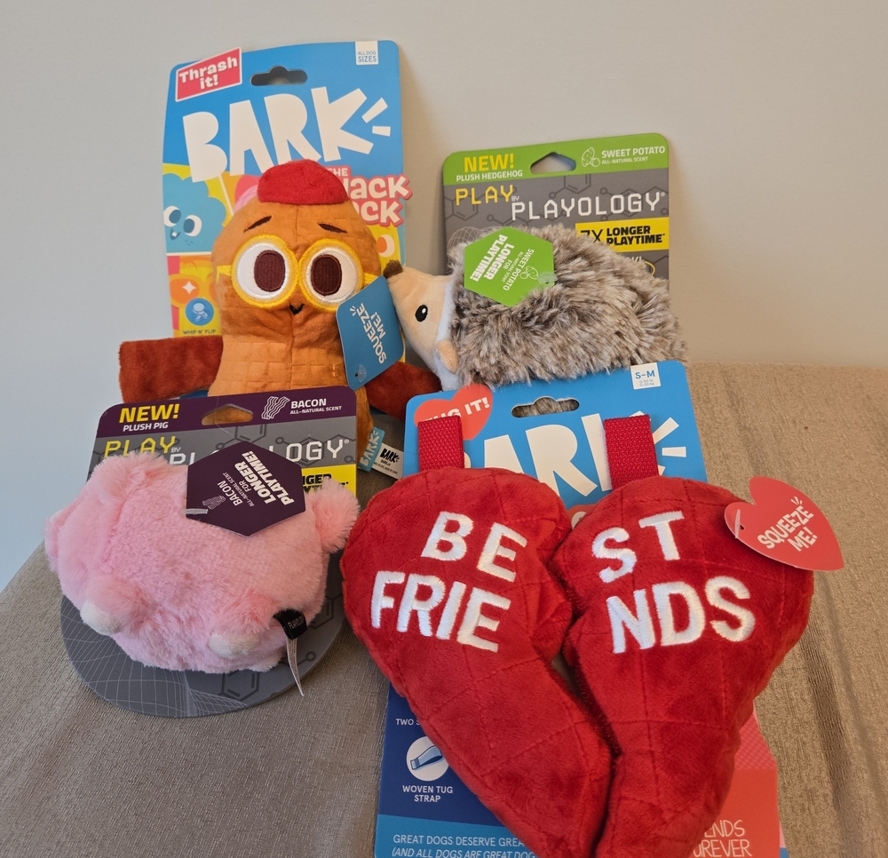 Dog Toy Bundle – Playology Scented Toys, Best Friends Heart, BARK Snack Attack